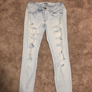 AEO super low rise jeggings